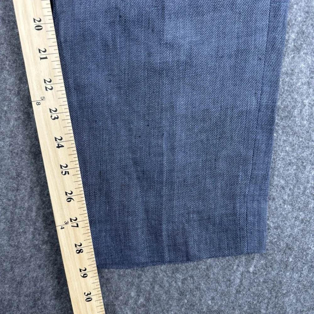 Banana Republic Men's Linen Pants 31x30 Modern Slim Fit Blue Dress Trousers